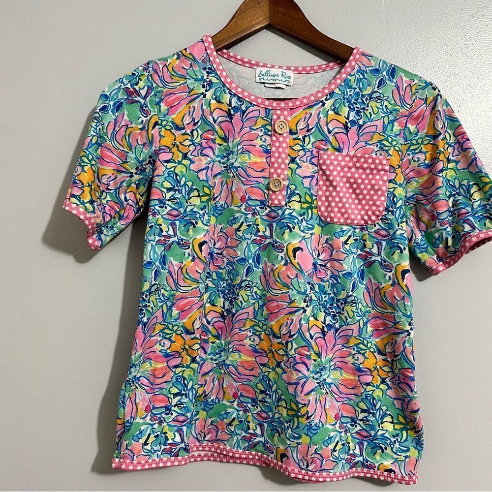 Sullivan Row girls pink colorful top size 6XL